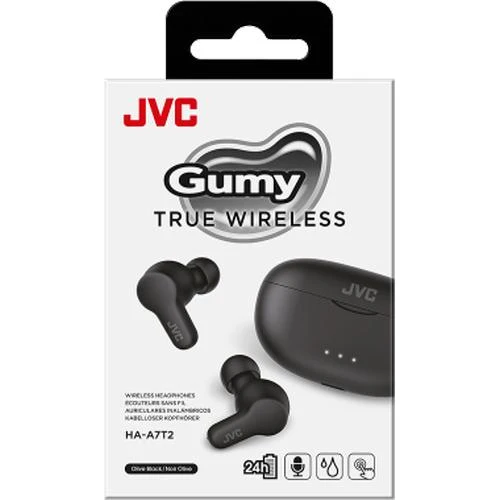 GUMY Intra-Auriculaire Véritablement sans Fil,, JVC HA-A7T2-B - Noir Olive