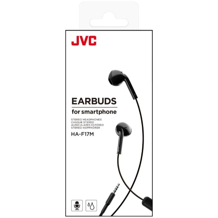 Écouteurs-boutons filaire, JVC HA-F17M-B - Noir Olive