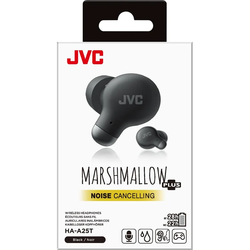 Écouteurs Bluetooth Intra-auriculaire avec suppression de bruit,, JVC HA-A25T-B - Noir