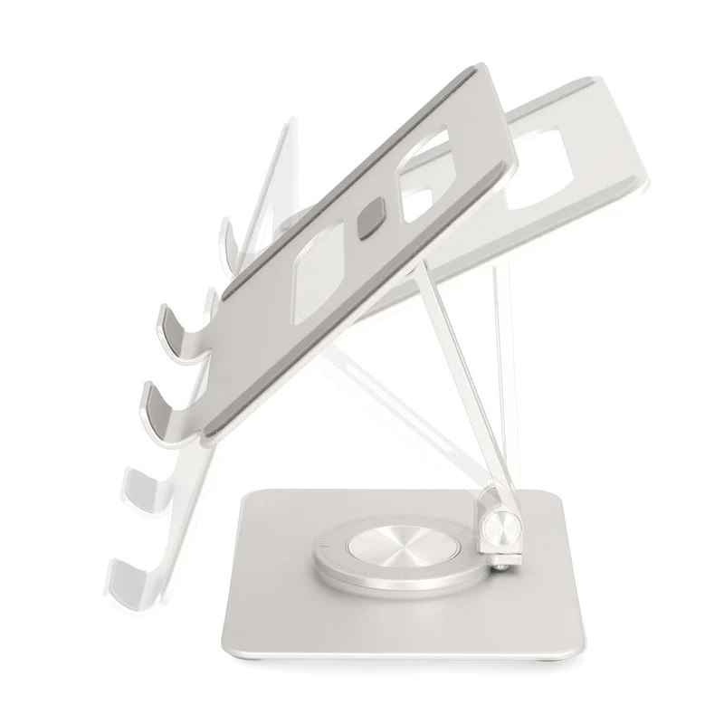 Tablet Standaard Draai- en Kantelbaar - Zilver