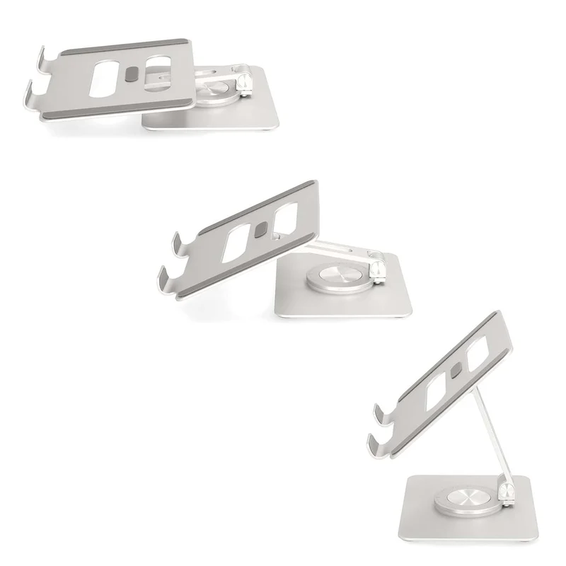 Tablet Standaard Draai- en Kantelbaar - Zilver