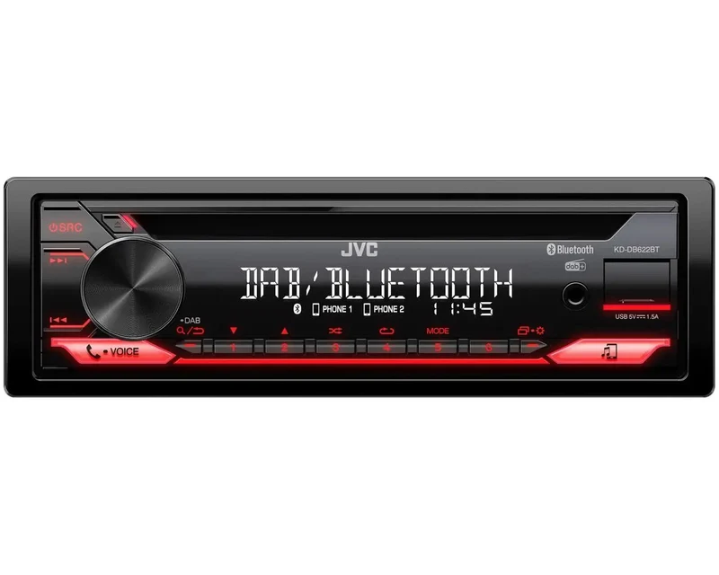 JVC KD-DB622BT – Autoradio CD avec DAB+ Bluetooth