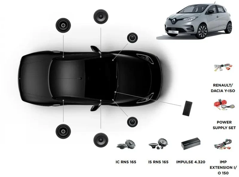 Focal Inside Renault Zoe ACTIVE 6.0 – Pack haut-parleurs + Amplificateur