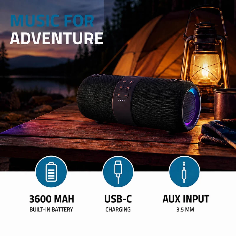 Bluetooth®-Speaker 390 min - Handheld Ontwerp - 40W