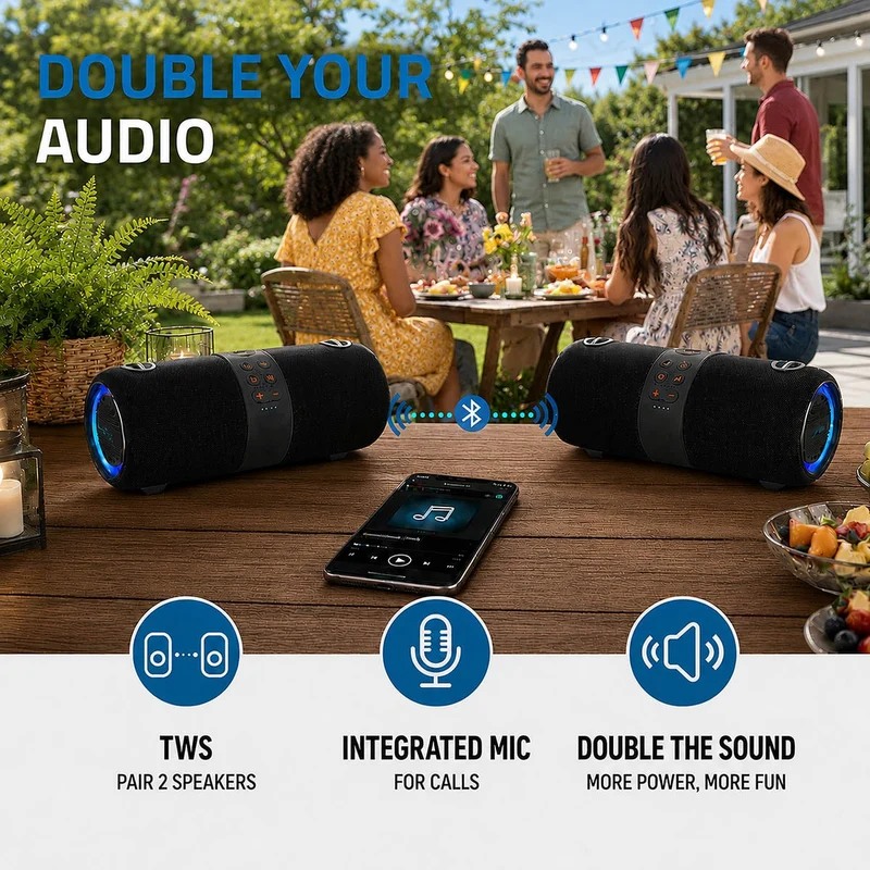 Bluetooth®-Speaker 390 min - Handheld Ontwerp - 40W