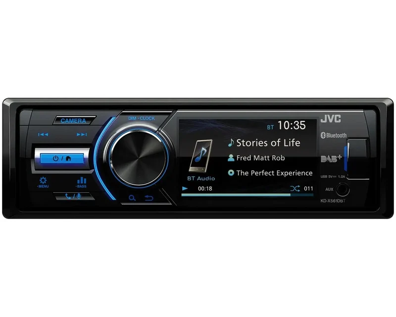 JVC KD-X561DBT – Autoradio multimédia 1-DIN avec écran TFT 3" DAB+ Bluetooth