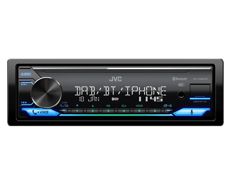 JVC KD-X482DBT – Autoradio numérique DAB+ avec Bluetooth®, Alexa & JVC Remote
