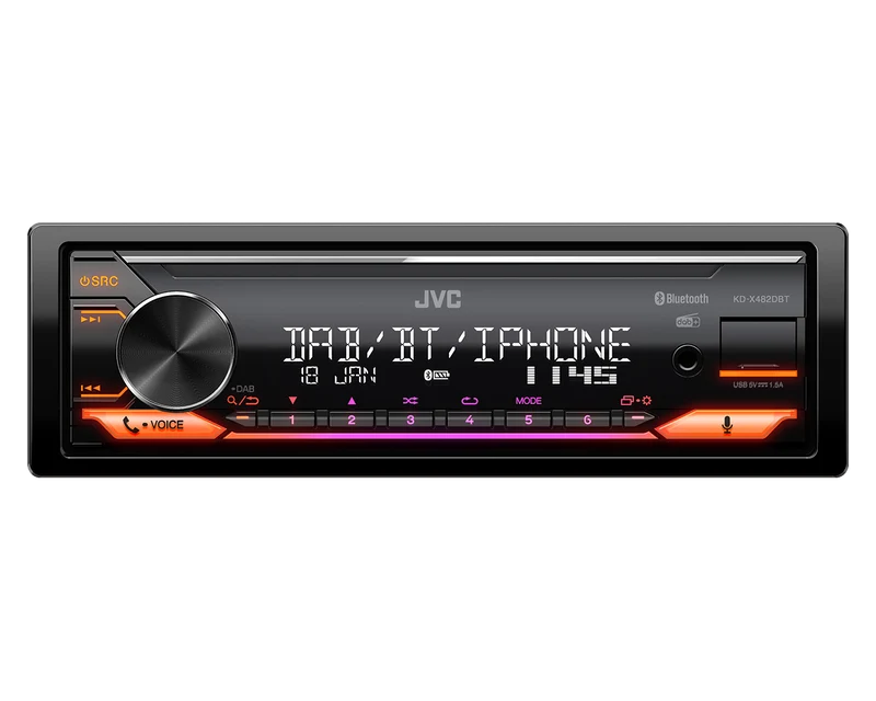 JVC KD-X482DBT – Autoradio numérique DAB+ avec Bluetooth®, Alexa & JVC Remote