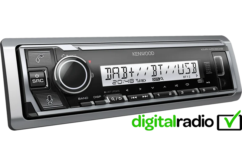 KENWOOD KMR-M508DAB – Autoradio marin DAB+ Bluetooth avec Amazon Alexa