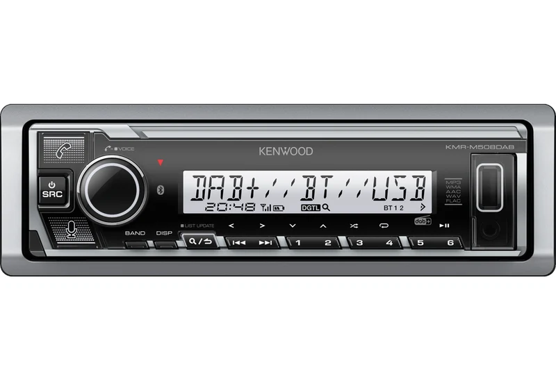 KENWOOD KMR-M508DAB – Autoradio marin DAB+ Bluetooth avec Amazon Alexa