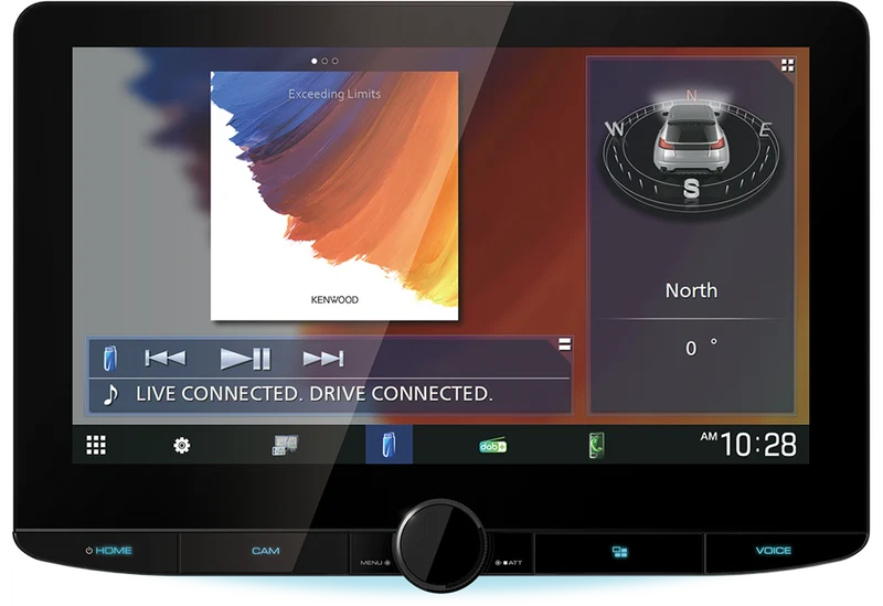 KENWOOD DMX9720XDS - Autoradio multimédia 10,1" Apple CarPlay et Android Auto sans fil tuner DAB+