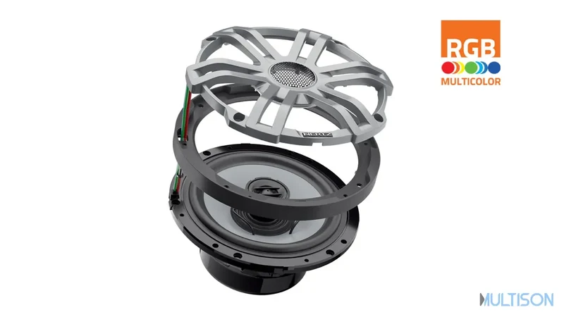 Hertz HEX 6.5 S-LD-G - Haut-parleur coaxial marine 6,5 LED RGB