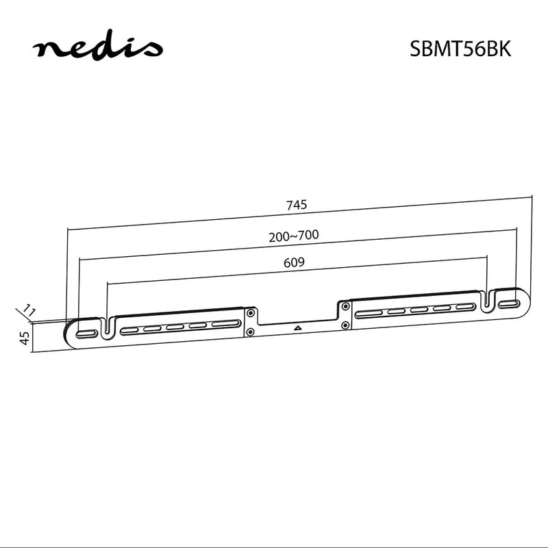 Soundbar Beugel Geschikt voor: Sonos® Arc™ - Wand - 10