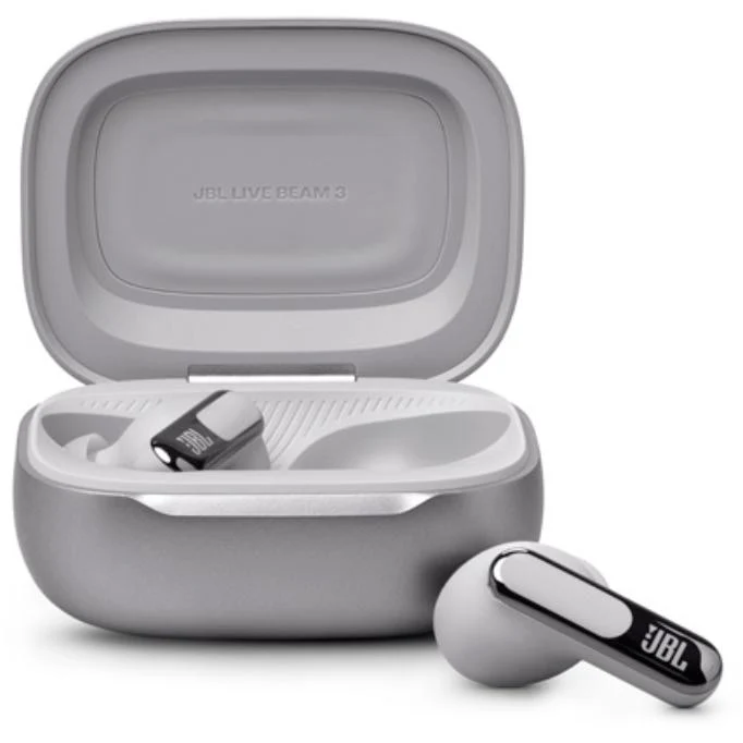 Écouteurs boutons sans fil. JBL LIVE BEAM 3 - Argent