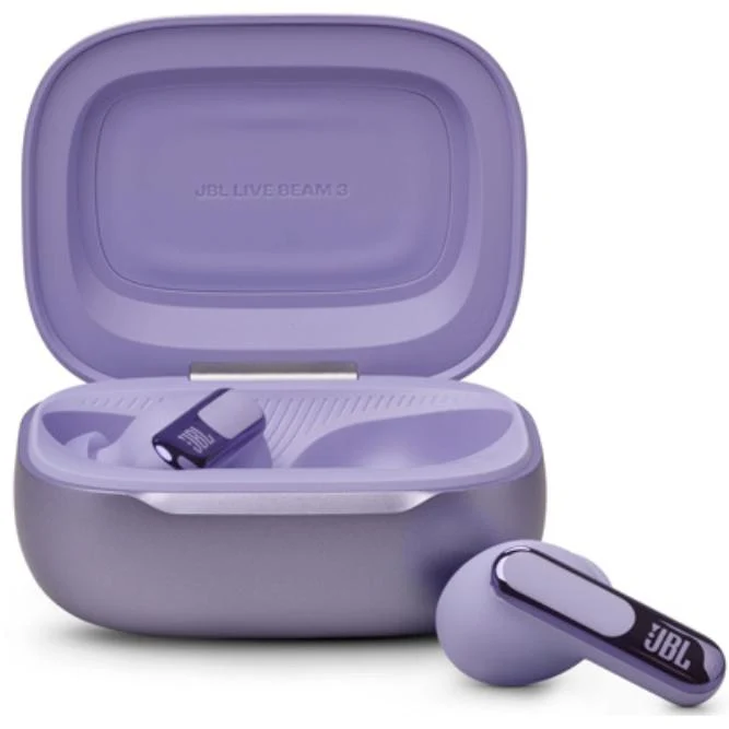Écouteurs boutons sans fil. JBL LIVE BEAM 3 - Pourpre