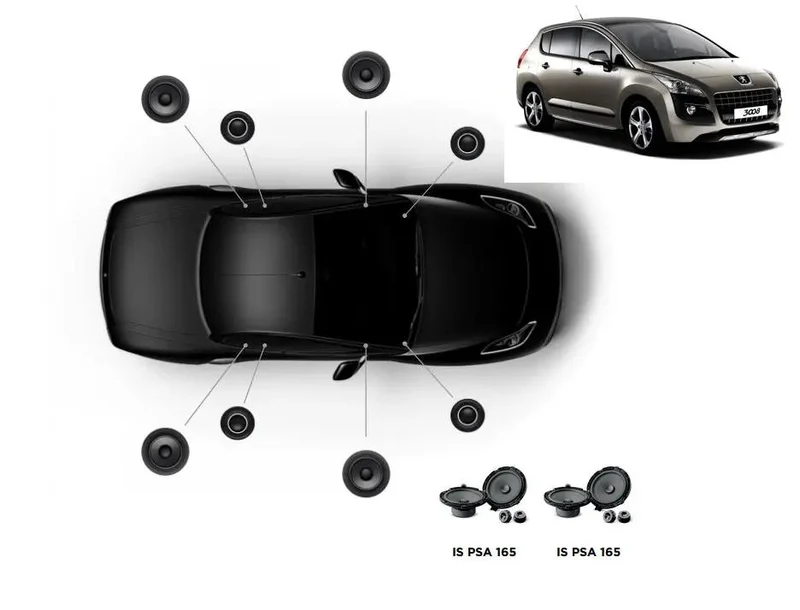 FOCAL INSIDE Peugeot 3008 ACOUSTIC 8.0 – Kits avant + arrière – 60 W RMS