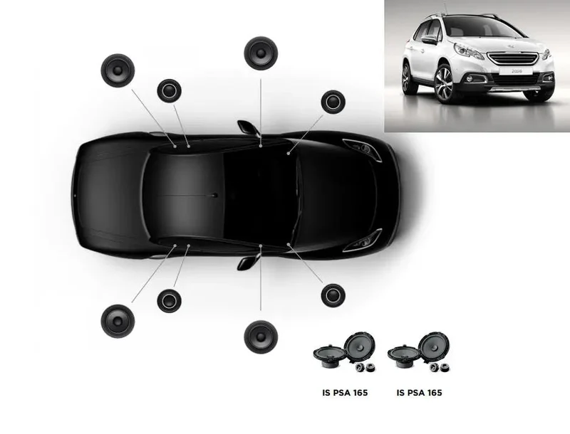 FOCAL INSIDE Peugeot 2008 ACOUSTIC 8.0 – Kit avant + arrière – 60 W RMS – 4 Ohms