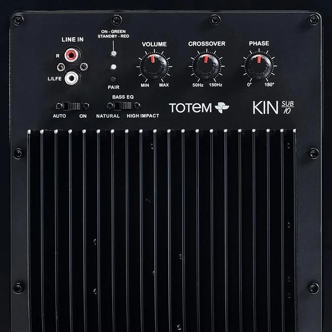 Caisson d'extrêmes graves 10 po, Totem Acoustic KinSub10 - Noir satiné