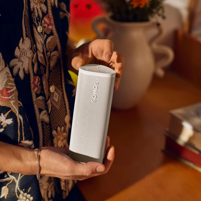 Enceinte portable à commande Vocale, WiFi, Bluetooth, résistant à l'eau, Sonos Roam 2 - Blanc