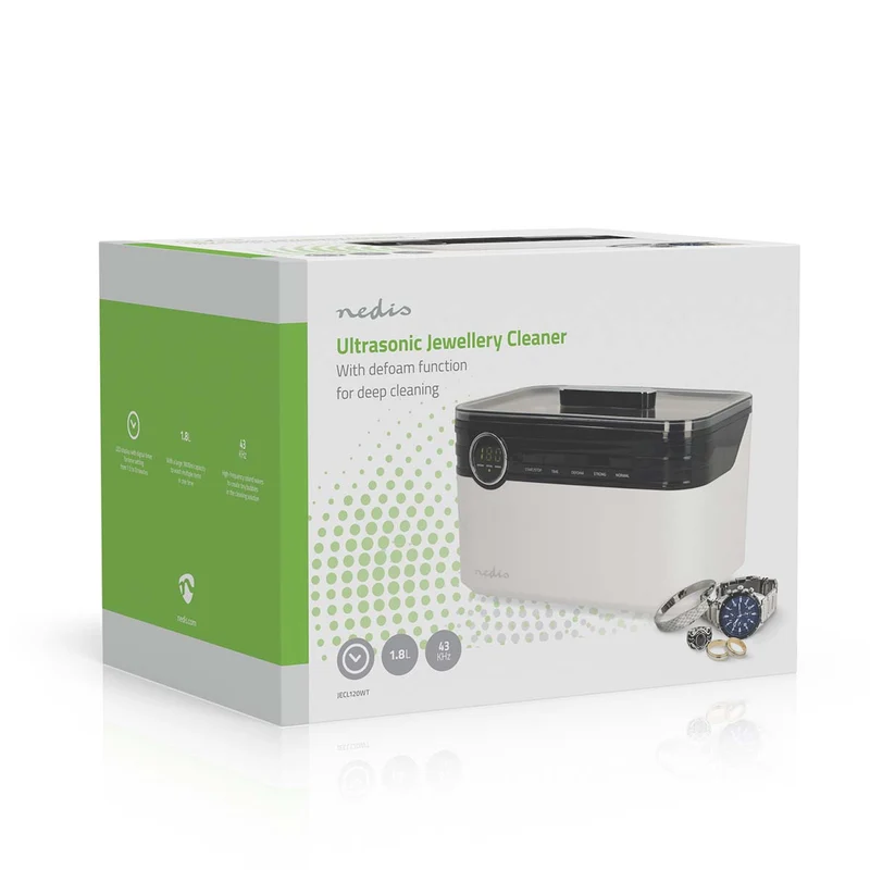 Ultrasone Juwelenreiniger Netvoeding - 220 - 240 V AC 50/60 Hz - 1.8l