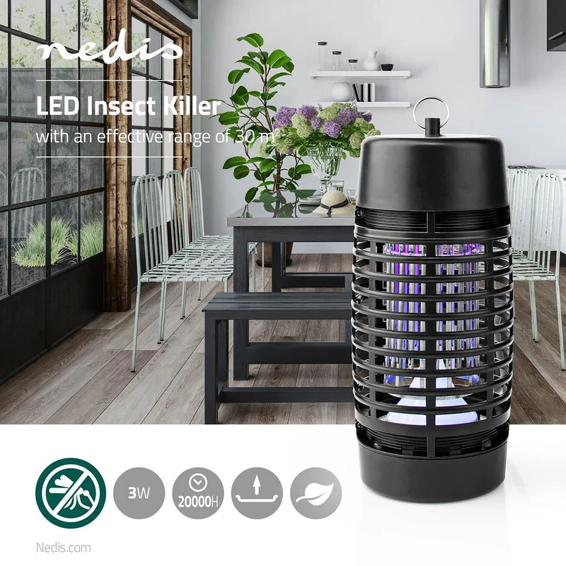 Elektrische Muggenlamp 3W - Type lamp: LED-Lamp - Effectief bereik: 30 m²