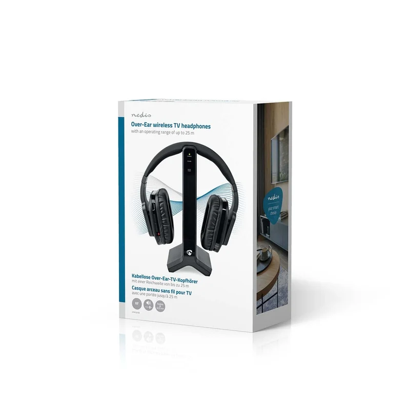 Draadloze TV-Koptelefoon RF, frequency 2.4 GHz - Over-Ear - Batterij 1 werkingstijd standaard verbruik: 480 min
