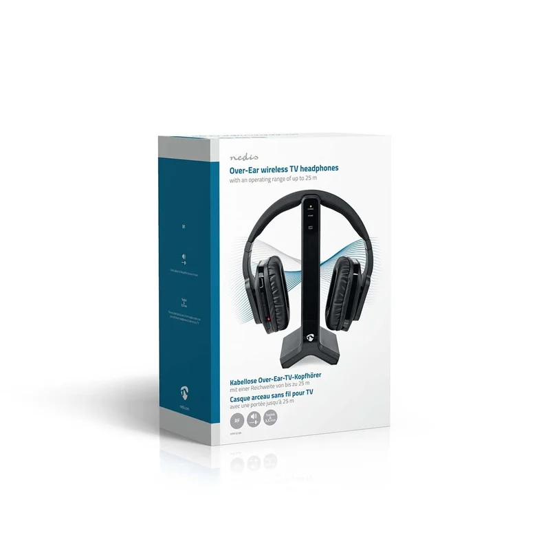 Draadloze TV-Koptelefoon RF, frequency 2.4 GHz - Over-Ear - Batterij 1 werkingstijd standaard verbruik: 480 min