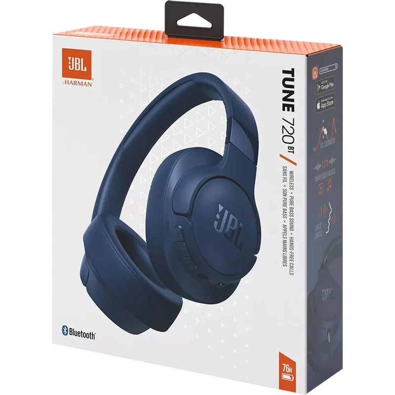 Casque d'écoute sans fil. JBL Tune 720BT - Bleu