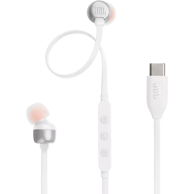 Écouteurs boutons, JBL T310C - Blanc