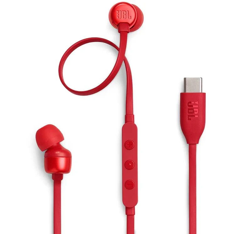 Écouteurs boutons, JBL T310C - Rouge