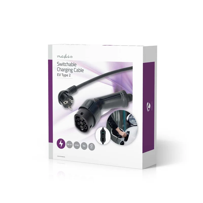 Draagbare oplader voor elektrische voertuigen AT-N05V3V3-F 3G1.5 - 1380 / 2300 / 3680W - 6.0 / 8.0 / 10.0 / 13.0 / 16.0A