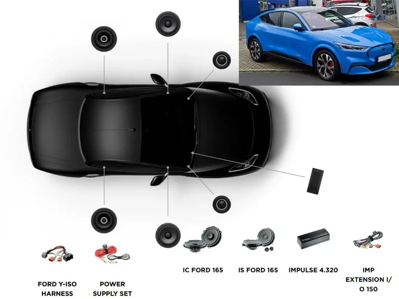 FOCAL INSIDE FORD MUSTANG MACH-E ACTIVE 6.0 – Kit Audio avec Amplificateur
