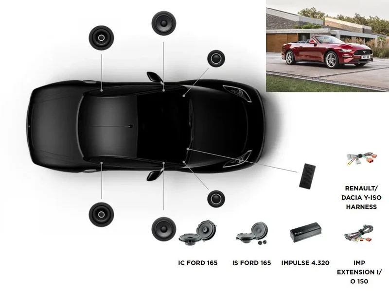 FOCAL INSIDE FORD MUSTANG 6 CABRIOLET ACTIVE 6.0 – Kit Audio Plug & Play
