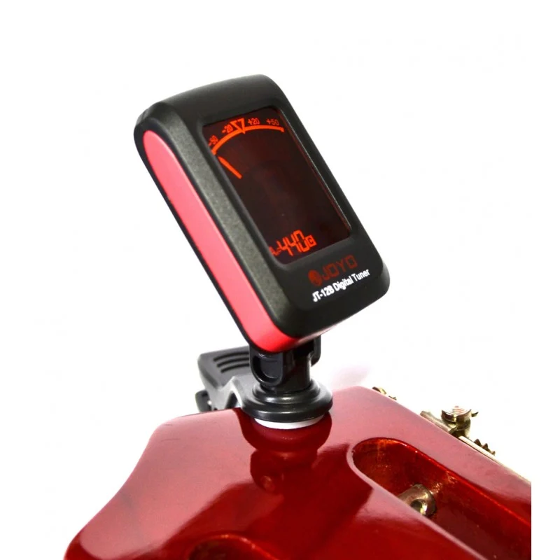 JOYO JT-12B Digital Clip on Tuner for Guitar, Bass, Ukulele & Violin w/ LED Backlight screen