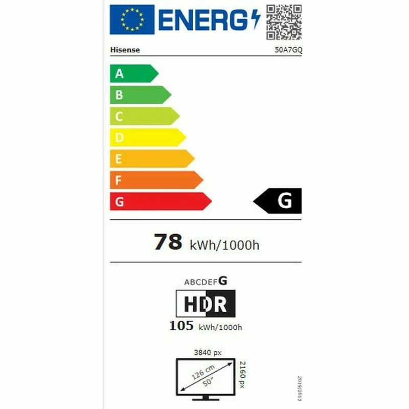 Téléviseur intelligent Hisense 50A7GQ 50" 4K Ultra HD QLED WIFI 50" 4K Ultra HD LED D-LED QLED