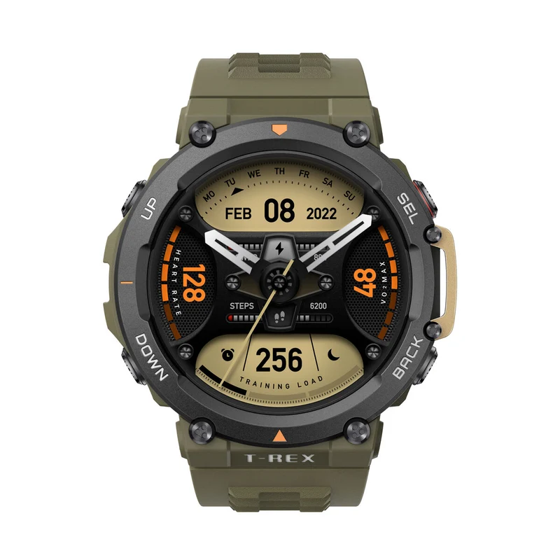 Montre connectée Amazfit T-Rex 2 1,39" Noir Vert
