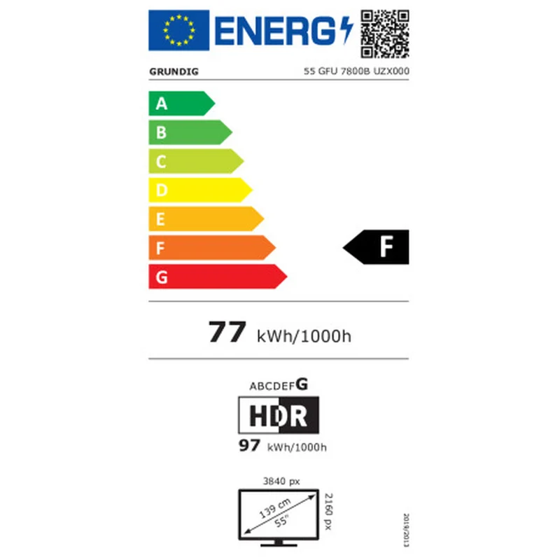 Télévision Grundig 55GFU7800B 55 4K Ultra HD 55" LED