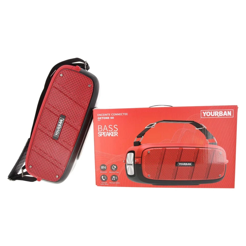 Getone 60 Red - Enceinte Nomade Bluetooth Compacte Rouge