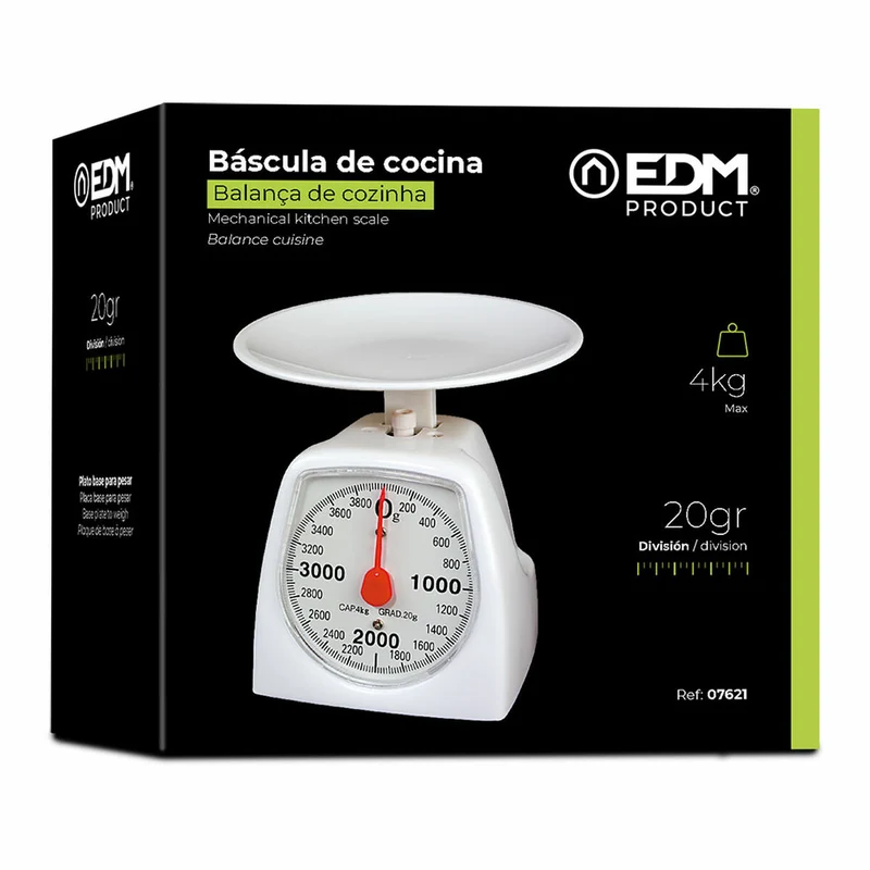 balance de cuisine rétro EDM 07621 Blanc 4 Kg