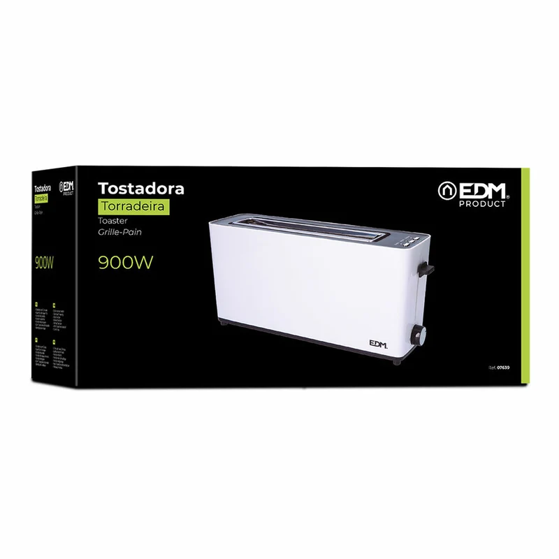 Grille-pain EDM 07639 Design Blanc 900 W