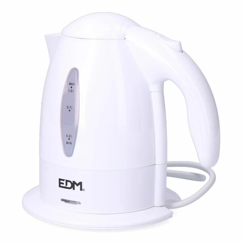 Bouilloire EDM 07655 Polypropylène blanc 2200 W 1 L
