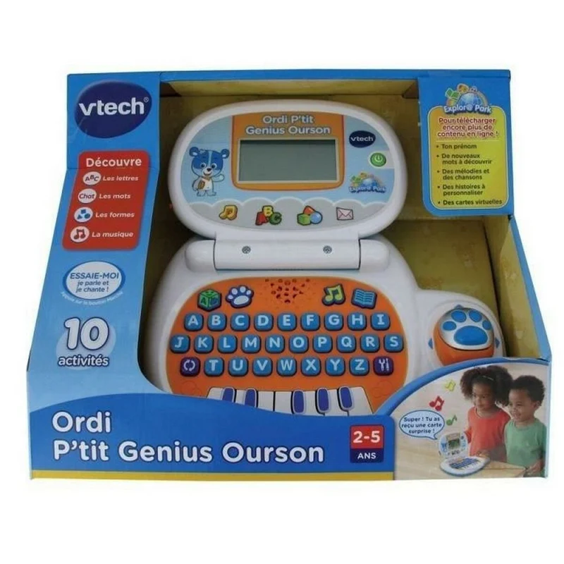 Ordinateur portable Vtech Genius Blue Bear 26 x 5,5 x 19,7 cm Jeu éducatif FR
