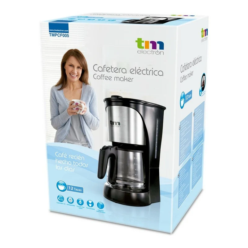 Cafetière filtre TM Electron 1000W 1,5 L 12 tasses