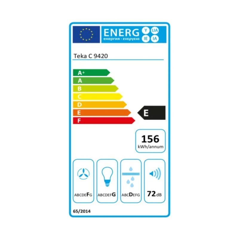 Hotte conventionnelle Teka 8421152146125 90 cm 375 m3/h 72 dB 316W Gris Acier