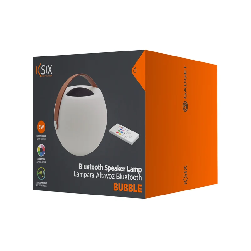 Enceinte Bluetooth avec lumière LED KSIX Bubble White 5 W Portable