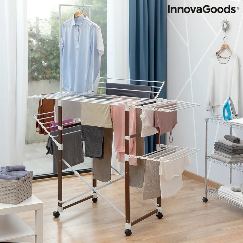 Sèche-Linge Pliant Avec Roues Flareck InnovaGoods