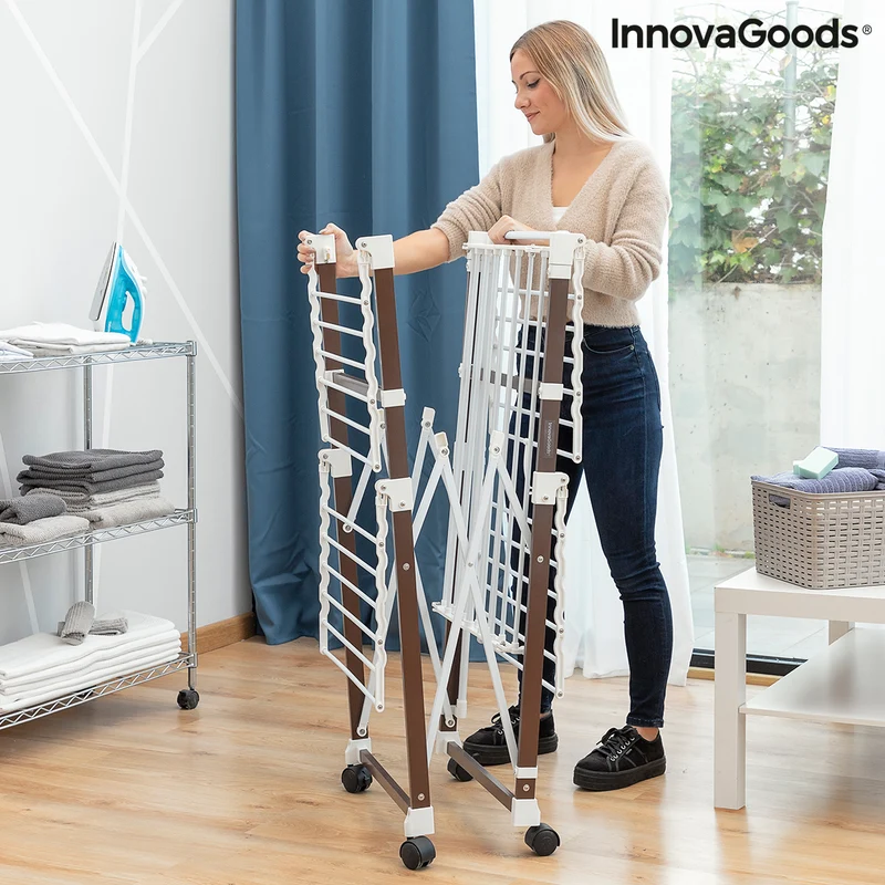 Sèche-Linge Pliant Avec Roues Flareck InnovaGoods