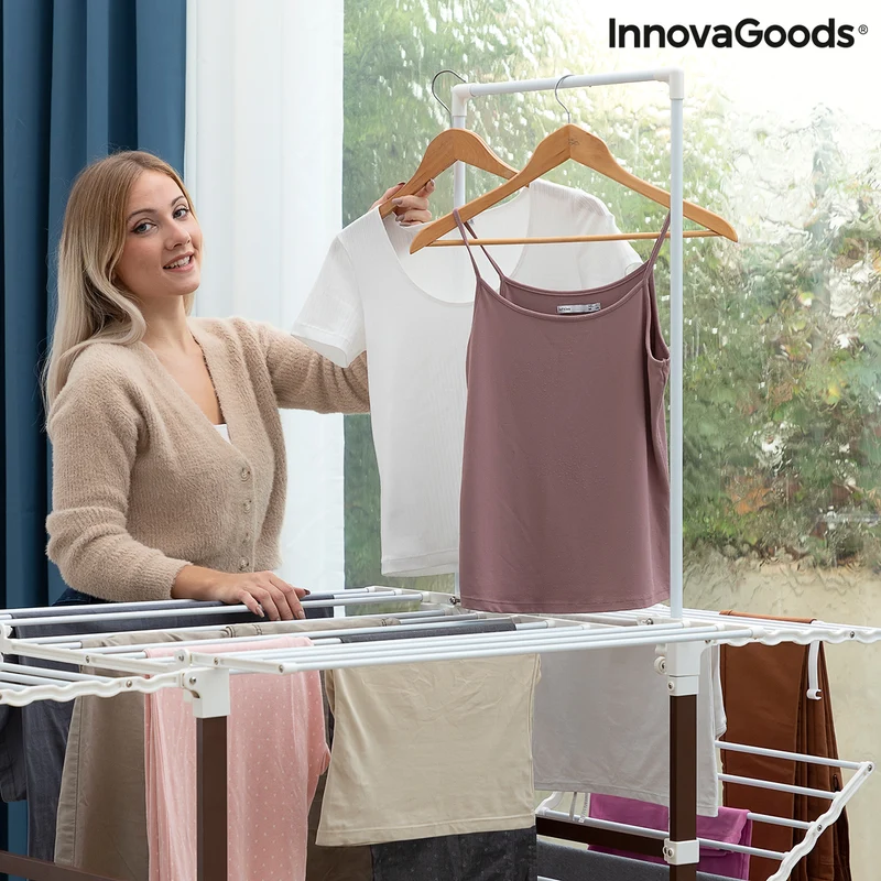 Sèche-Linge Pliant Avec Roues Flareck InnovaGoods