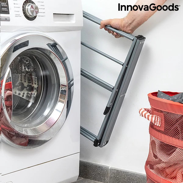 Sèche-linge pliable et extensible en métal avec 3 niveaux Cloxy InnovaGoods (11 Bars)