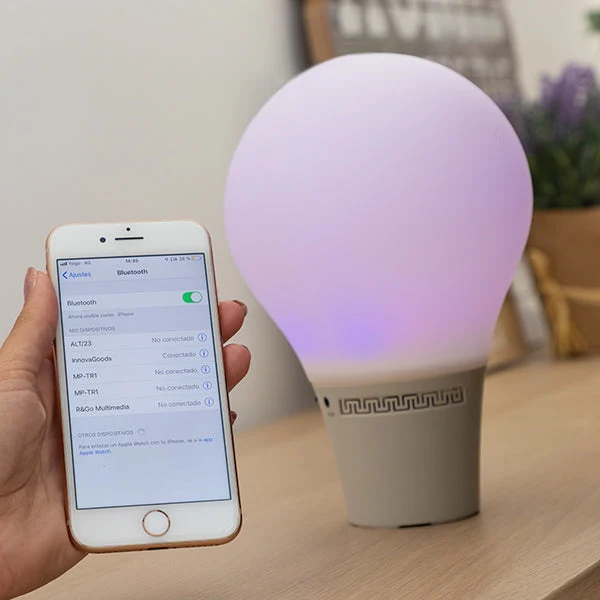 Silicone LED Touch Lamp with Speaker Silitone InnovaGoods